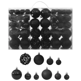 Juego de bolas de Navidad 100 piezas negro de , Adornos festivos - Ref: Foro24-330083, Precio: 29,48 €, Descuento: %