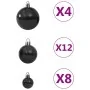 Juego de bolas de Navidad 100 piezas negro de , Adornos festivos - Ref: Foro24-330083, Precio: 29,48 €, Descuento: %