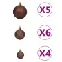 Set de bolas de Navidad 61 pzas con pico 150 LED dorado bronce de , Luces de Navidad - Ref: Foro24-330095, Precio: 35,03 €, D...