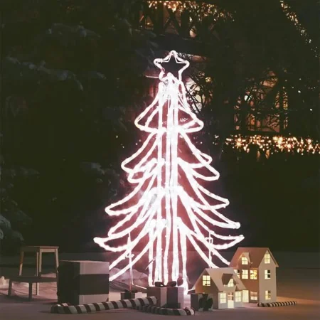 Figura árbol Navidad plegable 3 pzas blanco cálido 87x87x93 cm de , Luces de Navidad - Ref: Foro24-343297, Precio: 78,43 €, D...