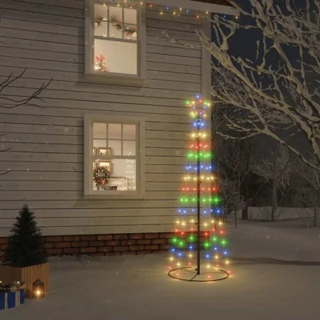 Árbol de Navidad cónico 108 LED de colores 70x180 cm de , Arboles de navidad - Ref: Foro24-343489, Precio: 41,06 €, Descuento: %