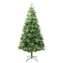 Árbol de Navidad con luces y piñas PVC PE verde 225 cm de , Arboles de navidad - Ref: Foro24-3094558, Precio: 182,15 €, Descu...