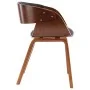 Silla de comedor madera curvada y tela gris de , Sillas de comedor - Ref: Foro24-283111, Precio: 224,15 €, Descuento: %