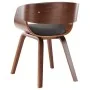 Silla de comedor madera curvada y tela gris de , Sillas de comedor - Ref: Foro24-283111, Precio: 224,15 €, Descuento: %
