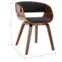 Silla de comedor madera curvada y tela gris de , Sillas de comedor - Ref: Foro24-283111, Precio: 224,15 €, Descuento: %