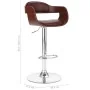 Taburete de cocina cuero sintético marrón de , Taburetes de cocina - Ref: Foro24-287405, Precio: 153,48 €, Descuento: %