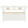 Solid white fir wood bench 107x45x75.5 cm by , Benches for halls and storage - Ref: Foro24-351774, Price: 164,27 €, Discount: %