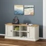 VIGO shoemaker bench made of solid white pine wood 106x35x45 cm by , Benches for halls and storage - Ref: Foro24-353179, Pric...