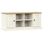 VIGO shoemaker bench made of solid white pine wood 106x35x45 cm by , Benches for halls and storage - Ref: Foro24-353179, Pric...