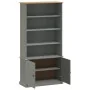 Librería VIGO madera maciza de pino gris 85x35x170 cm de , Librerías y estanterías - Ref: Foro24-353198, Precio: 230,08 €, De...