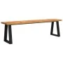 Banco con borde vivo madera maciza de acacia 160 cm de , Bancos para recibidores y almacenamiento - Ref: Foro24-353295, Preci...