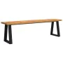 Solid acacia wood live edge bench 160 cm by , Benches for halls and storage - Ref: Foro24-353295, Price: 176,51 €, Discount: %
