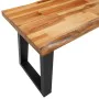 Solid acacia wood live edge bench 160 cm by , Benches for halls and storage - Ref: Foro24-353295, Price: 176,51 €, Discount: %