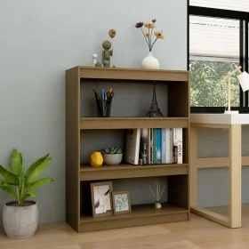 Estantería divisor de espacios pino marrón miel 100x30x103 cm de , Librerías y estanterías - Ref: Foro24-808216, Precio: 61,5...