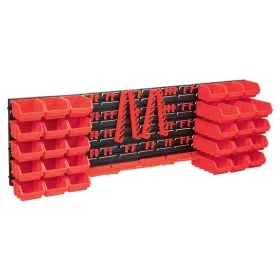 Storage box set 80 pieces wall panels red black by , Tool cabinets - Ref: Foro24-150812, Price: 50,44 €, Discount: %