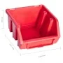 Storage box set 80 pieces wall panels red black by , Tool cabinets - Ref: Foro24-150812, Price: 50,44 €, Discount: %