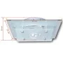 Glass ceiling lamp, square crystal 1 x E27 by , ceiling lights - Ref: Foro24-240542, Price: 23,38 €, Discount: %
