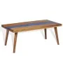 Mesa de centro de resina de teca 100x50x40 cm de , Mesas de centro - Ref: Foro24-245067, Precio: 279,66 €, Descuento: %