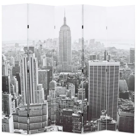 Biombo divisor plegable 200x170 cm Nueva York blanco y negro de , Divisores de ambientes - Ref: Foro24-245859, Precio: 125,27...