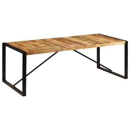Mesa de comedor de madera maciza de mango 220x100x75 cm de , Mesas de cocina y de comedor - Ref: Foro24-247408, Precio: 357,0...