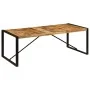 Solid mango wood dining table 220x100x75 cm by , Kitchen and dining tables - Ref: Foro24-247408, Price: 357,03 €, Discount: %