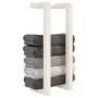 Toallero de madera maciza de pino blanco 23x18x60 cm de , Toalleros - Ref: Foro24-822393, Precio: 20,80 €, Descuento: %