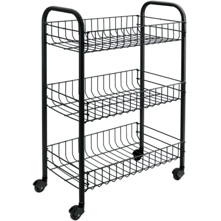 Metaltex Carrito de cocina con 3 cestas Siena negro de , Carros de cocina y comedor - Ref: Foro24-430398, Precio: 30,86 €, De...