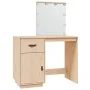 Solid pine wood dressing table with LED lights 95x50x133.5 cm by , Bedroom Dressers - Ref: Foro24-820092, Price: 180,19 €, Di...