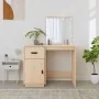 Solid pine wood dressing table with LED lights 95x50x133.5 cm by , Bedroom Dressers - Ref: Foro24-820092, Price: 180,19 €, Di...
