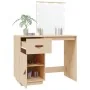 Solid pine wood dressing table with LED lights 95x50x133.5 cm by , Bedroom Dressers - Ref: Foro24-820092, Price: 180,19 €, Di...