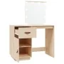 Solid pine wood dressing table with LED lights 95x50x133.5 cm by , Bedroom Dressers - Ref: Foro24-820092, Price: 180,19 €, Di...
