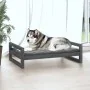 Cama para perros madera maciza de pino gris 105,5x75,5x28 cm de , Camas para perros - Ref: Foro24-821489, Precio: 90,17 €, De...