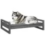 Cama para perros madera maciza de pino gris 105,5x75,5x28 cm de , Camas para perros - Ref: Foro24-821489, Precio: 90,17 €, De...