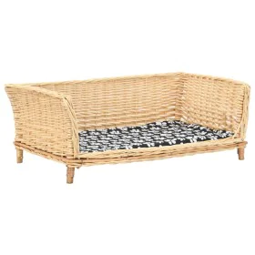 Cesta para perros con cojín sauce natural 90x54x35 cm de , Camas para perros - Ref: Foro24-170775, Precio: 128,73 €, Descuent...