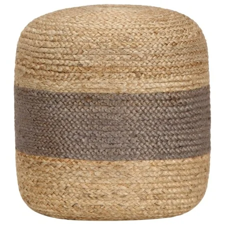 Puf hecho a mano gris 40x45 cm yute de , Otomanas - Ref: Foro24-248077, Precio: 68,33 €, Descuento: %