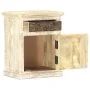 Mesita de noche de madera maciza de mango blanco 40x30x50 cm de , Mesitas de noche - Ref: Foro24-285896, Precio: 109,38 €, De...
