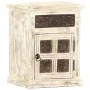 Mesita de noche de madera maciza de mango blanco 40x30x50 cm de , Mesitas de noche - Ref: Foro24-285896, Precio: 109,38 €, De...