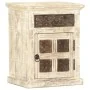Mesita de noche de madera maciza de mango blanco 40x30x50 cm de , Mesitas de noche - Ref: Foro24-285896, Precio: 109,38 €, De...