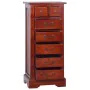 Classic solid mahogany wood chest of drawers in brown, 45x35x100 cm. by , Drawers - Ref: Foro24-288865, Price: 218,26 €, Disc...