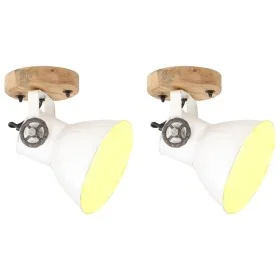Industrial wall/ceiling lamps 2 units white 20x25 cm E27 by , Lamps - Ref: Foro24-320519, Price: 49,86 €, Discount: %