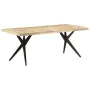 Rough mango wood dining table 200x90x76 cm by , Kitchen and dining tables - Ref: Foro24-323572, Price: 407,25 €, Discount: %