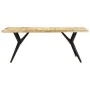 Rough mango wood dining table 200x90x76 cm by , Kitchen and dining tables - Ref: Foro24-323572, Price: 407,25 €, Discount: %