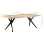 Rough mango wood dining table 200x90x76 cm by , Kitchen and dining tables - Ref: Foro24-323572, Price: 407,25 €, Discount: %