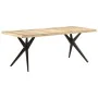 Rough mango wood dining table 200x90x76 cm by , Kitchen and dining tables - Ref: Foro24-323572, Price: 407,25 €, Discount: %