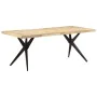 Rough mango wood dining table 200x90x76 cm by , Kitchen and dining tables - Ref: Foro24-323572, Price: 407,25 €, Discount: %
