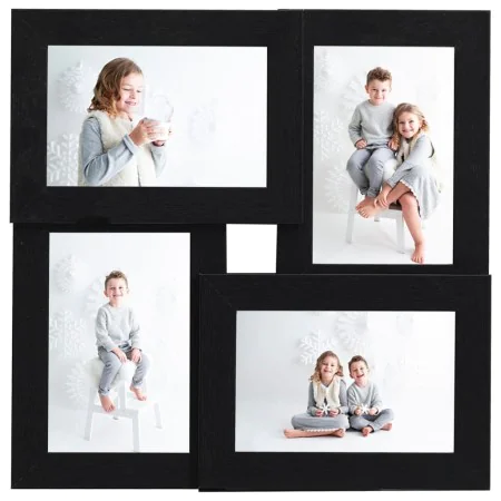 Marco de fotos collage para foto de 4x (13x18 cm) negro MDF de , Marcos para fotos - Ref: Foro24-332775, Precio: 18,50 €, Des...