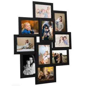 Fotocollage-Rahmen für ein 10x(10x15 cm) Foto, Schwarz, aus MDF. von , Bilderrahmen - Ref: Foro24-332782, Preis: 28,14 €, Rab...