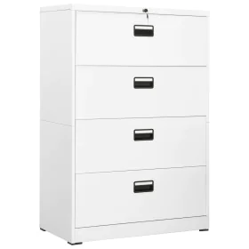 Armario archivador de acero blanco 90x46x134 cm de , Armarios archivadores - Ref: Foro24-336294, Precio: 443,04 €, Descuento: %