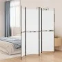 Biombo divisor de 4 paneles de tela blanco 200x180 cm de , Divisores de ambientes - Ref: Foro24-350214, Precio: 42,46 €, Desc...