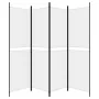 Biombo divisor de 4 paneles de tela blanco 200x180 cm de , Divisores de ambientes - Ref: Foro24-350214, Precio: 42,46 €, Desc...